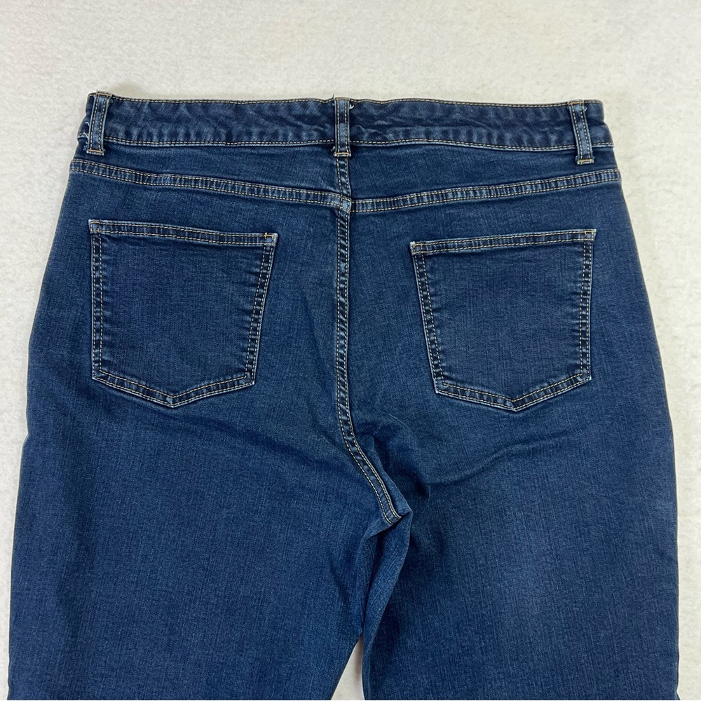 Talbots Jeans Simply Flattering Blue Denim 5-Pocket Straight Leg Size 14 Western - Picture 4 of 10